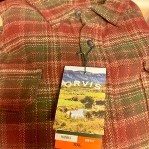 Orvis plaid flannel shirt. Size XXL